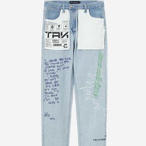 TAKA Original spray paint logo jeans